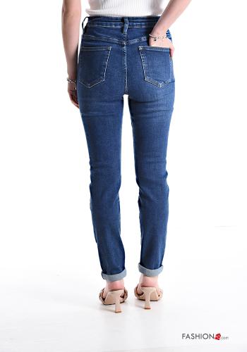 skinny Jeans aus Baumwolle mit Taschen - ph 2