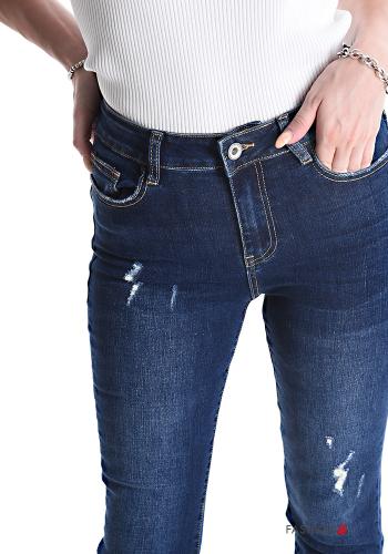 Denim zerrissene destroyed Jeans aus Baumwolle mit Taschen - ph 4