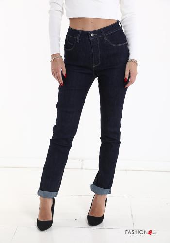 Jeans in Cotone skinny con tasche