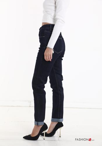 skinny Jeans aus Baumwolle mit Taschen - ph 3