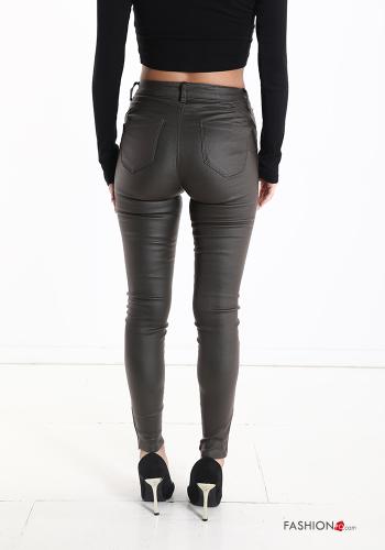 Pantalone ecopelle skinny con tasche - ph 2