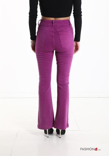 ausgestellte Hose aus Baumwolle mit Taschen - ph 2