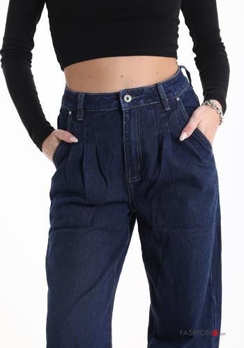 Jeans aus Baumwolle mit Taschen - ph 4