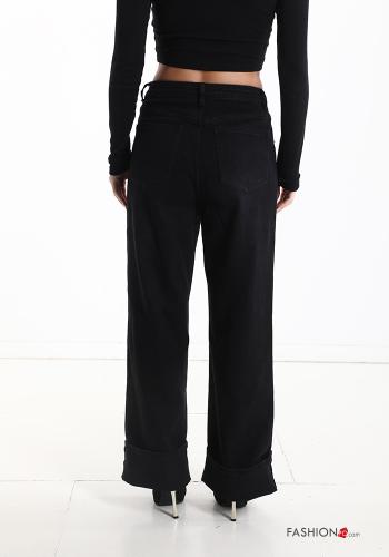 Calças em Algodão wide leg com bolsos - ph 2