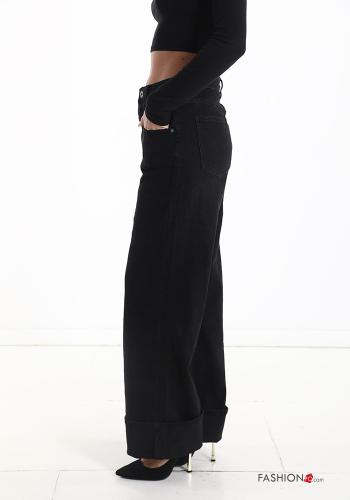 Calças em Algodão wide leg com bolsos - ph 3