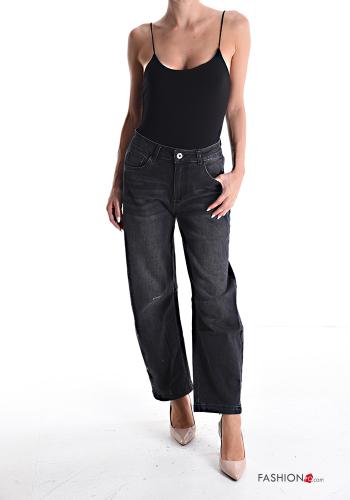 denim Cotton Jeans with pockets with zip - ph 5
