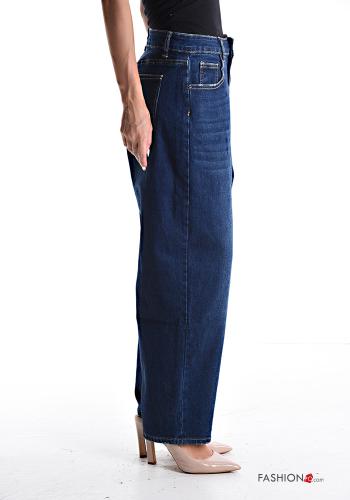 Jeans in Cotone denim con tasche con zip - ph 3