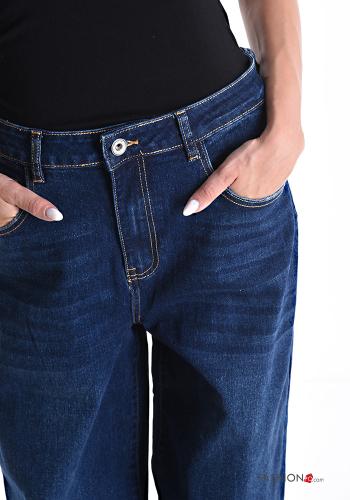 Jeans in Cotone denim con tasche con zip - ph 4