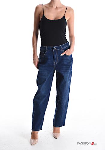 Jeans in Cotone denim con tasche con zip - ph 5