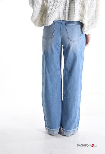 Vaqueros de Algodón con bolsillos con cremallera con botones - ph 2