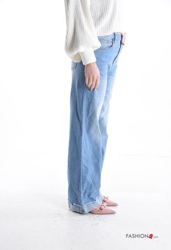 Vaqueros de Algodón con bolsillos con cremallera con botones - ph 3