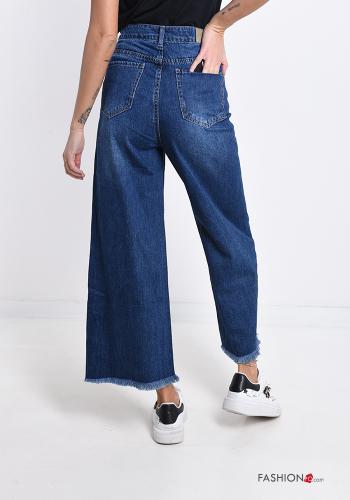 flared Cotton Jeans with pockets - ph 2