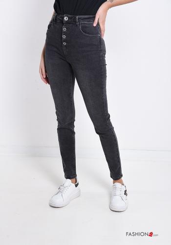 Cotton Jeans with buttons with pockets - ph 1