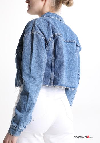 Denim Jacke aus Baumwolle mit Knöpfen mit Taschen - ph 2