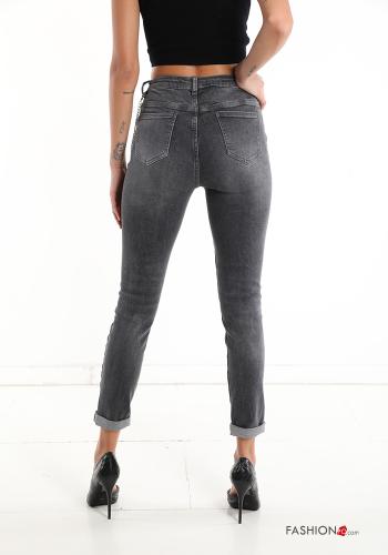 Jeans aus Baumwolle mit Taschen mit Reißverschluss - ph 2
