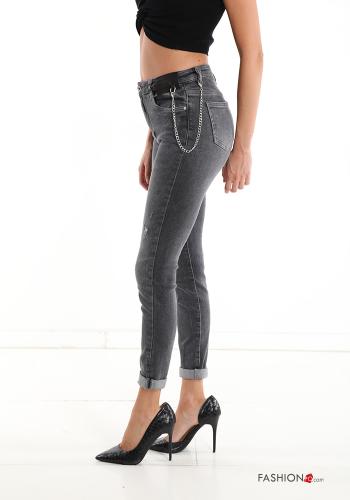 Jeans aus Baumwolle mit Taschen mit Reißverschluss - ph 3