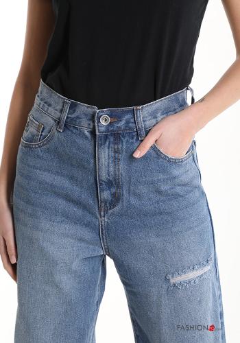 Jeans in Cotone denim a zampa - ph 4