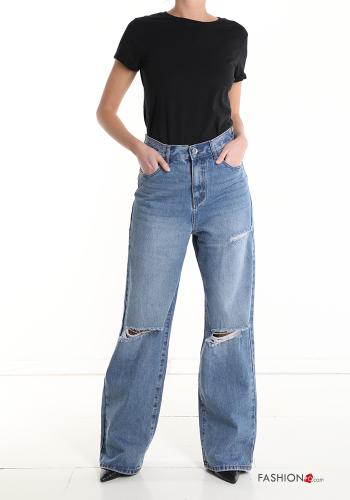 Jeans in Cotone denim a zampa - ph 5