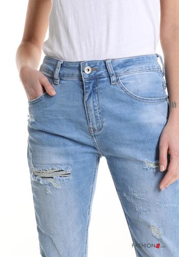 Jeans aus Baumwolle mit Taschen - ph 4