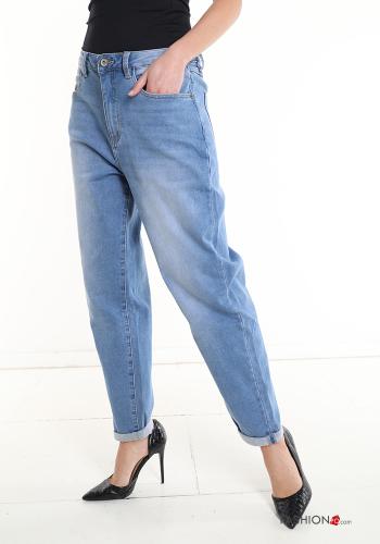 Denim Jeans aus Baumwolle mit Taschen
