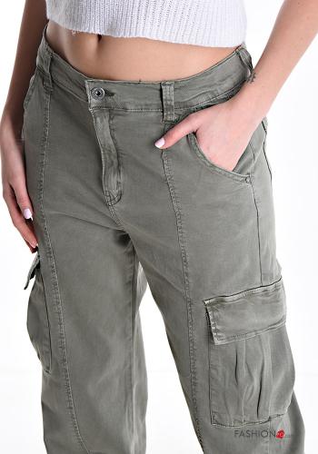 denim Cotton Jeans with pockets with elastic - ph 4