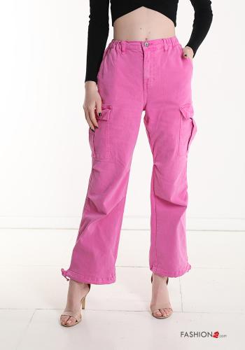 Cotton Jeans with pockets with elastic - ph 1