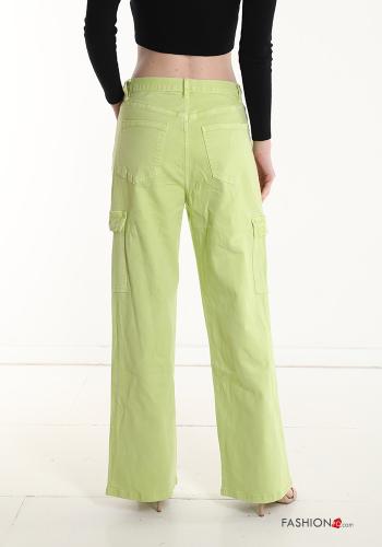 wide leg Cotton Jeans with pockets - ph 2