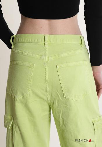 wide leg Cotton Jeans with pockets - ph 5