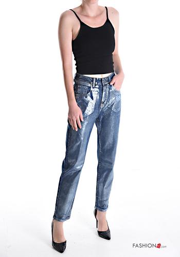 Jeans in Cotone metallizzato con tasche - ph 5