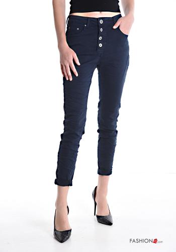 Jeans in Cotone con bottoni con tasche - ph 1