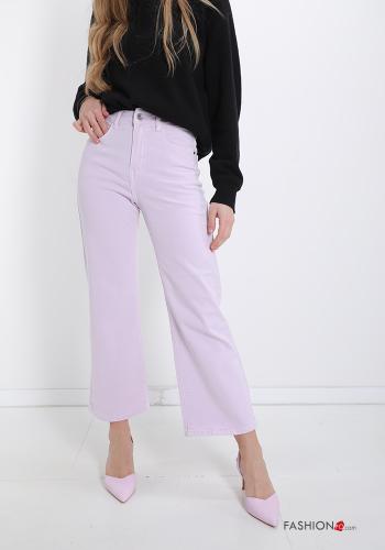 Jeans in Cotone  con tasche a zampa - ph 1