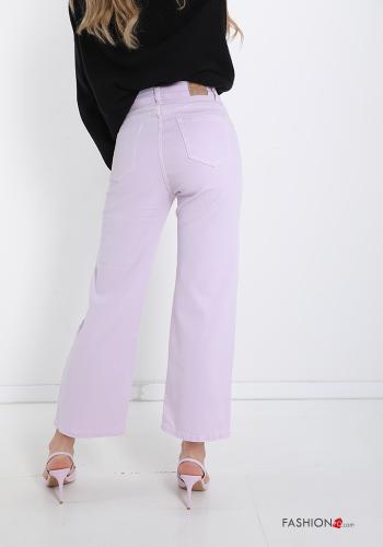 Jeans in Cotone  con tasche a zampa - ph 2