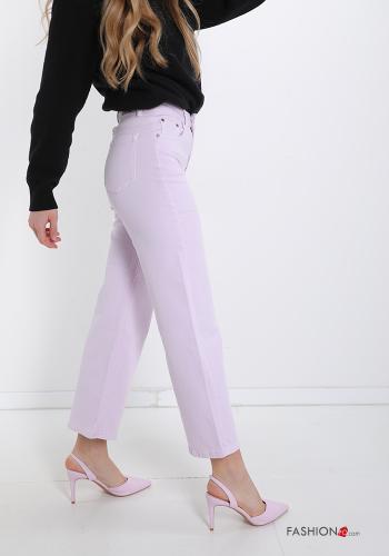 Jeans in Cotone  con tasche a zampa - ph 3