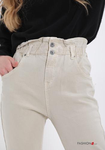 Jeans in Cotton  with buttons with pockets - ph 4