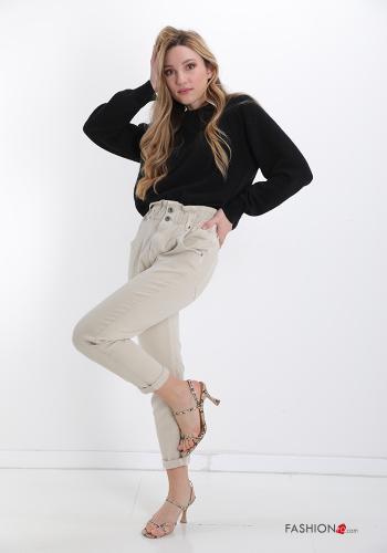 Jeans in Cotton  with buttons with pockets - ph 5