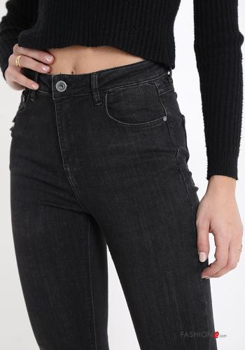 Jeans aus Baumwolle mit Taschen - ph 4