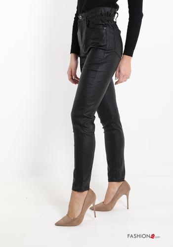 Pantalone in Cotone ecopelle con tasche - ph 3