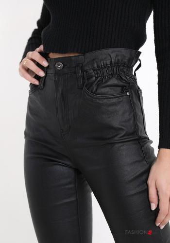 Pantalone in Cotone ecopelle con tasche - ph 4