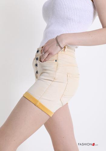 Shorts aus Baumwolle mit Knöpfen mit Reißverschluss mit Taschen - ph 3