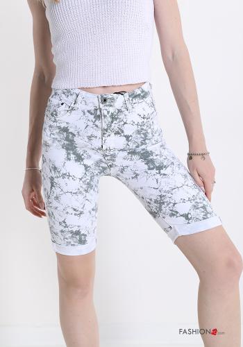 Pantaloncino Short in Cotone Fantasia batik con tasche - ph 1