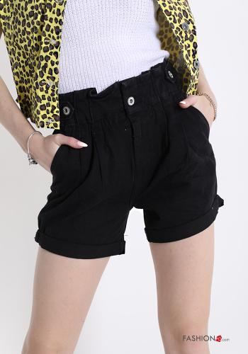 Shorts de Algodón  con botones con bolsillos - ph 1