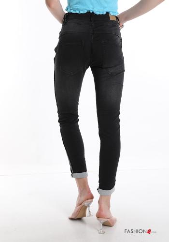 Jeans aus Baumwolle mit Knöpfen mit Taschen - ph 2