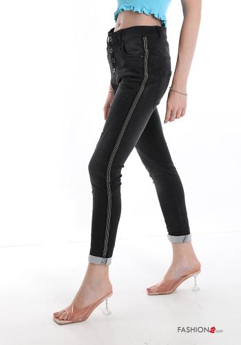 Jeans aus Baumwolle mit Knöpfen mit Taschen - ph 3