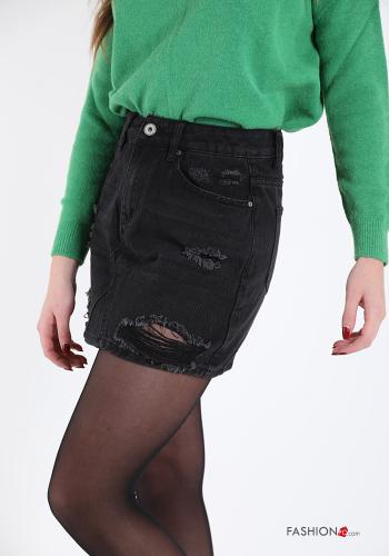 Minirock aus Baumwolle mit Taschen - ph 3