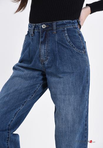 Jeans aus Baumwolle  mit Taschen - ph 4