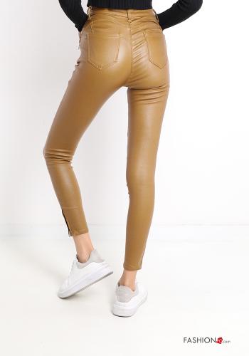 Pantalone ecopelle con tasche - ph 2