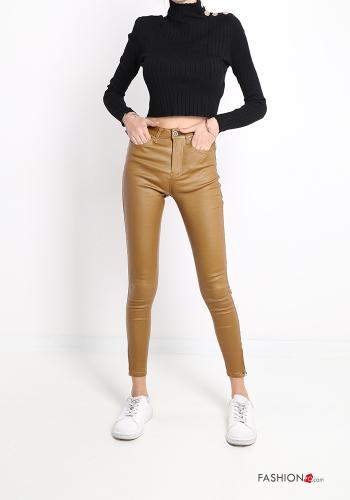 Pantalone ecopelle con tasche - ph 5