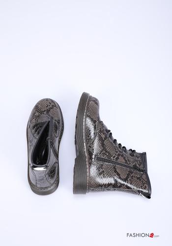 Bottes faux cuir Imprimé de python avec fermeture éclair - ph 2