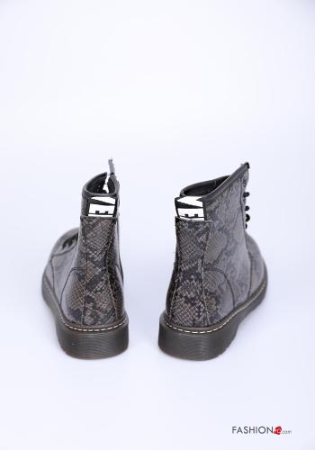 Bottes faux cuir Imprimé de python avec fermeture éclair - ph 3
