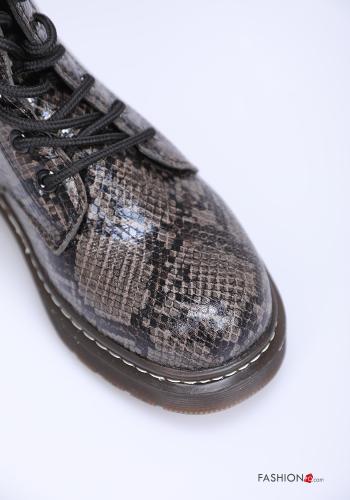 Bottes faux cuir Imprimé de python avec fermeture éclair - ph 4